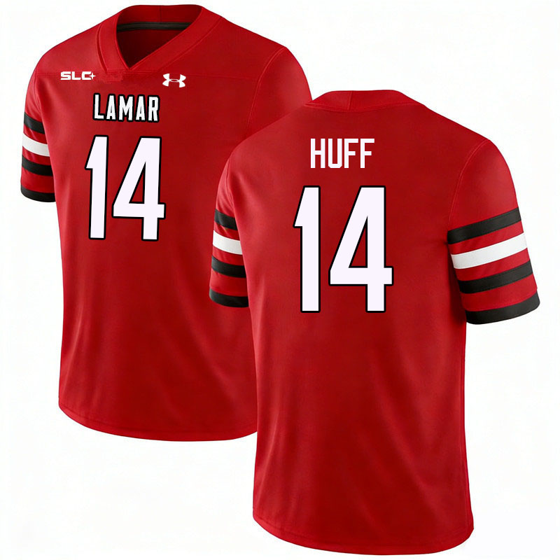 Lamar Cardinals #14 Andrew Huff College Football Jerseys,Uniforms-Red